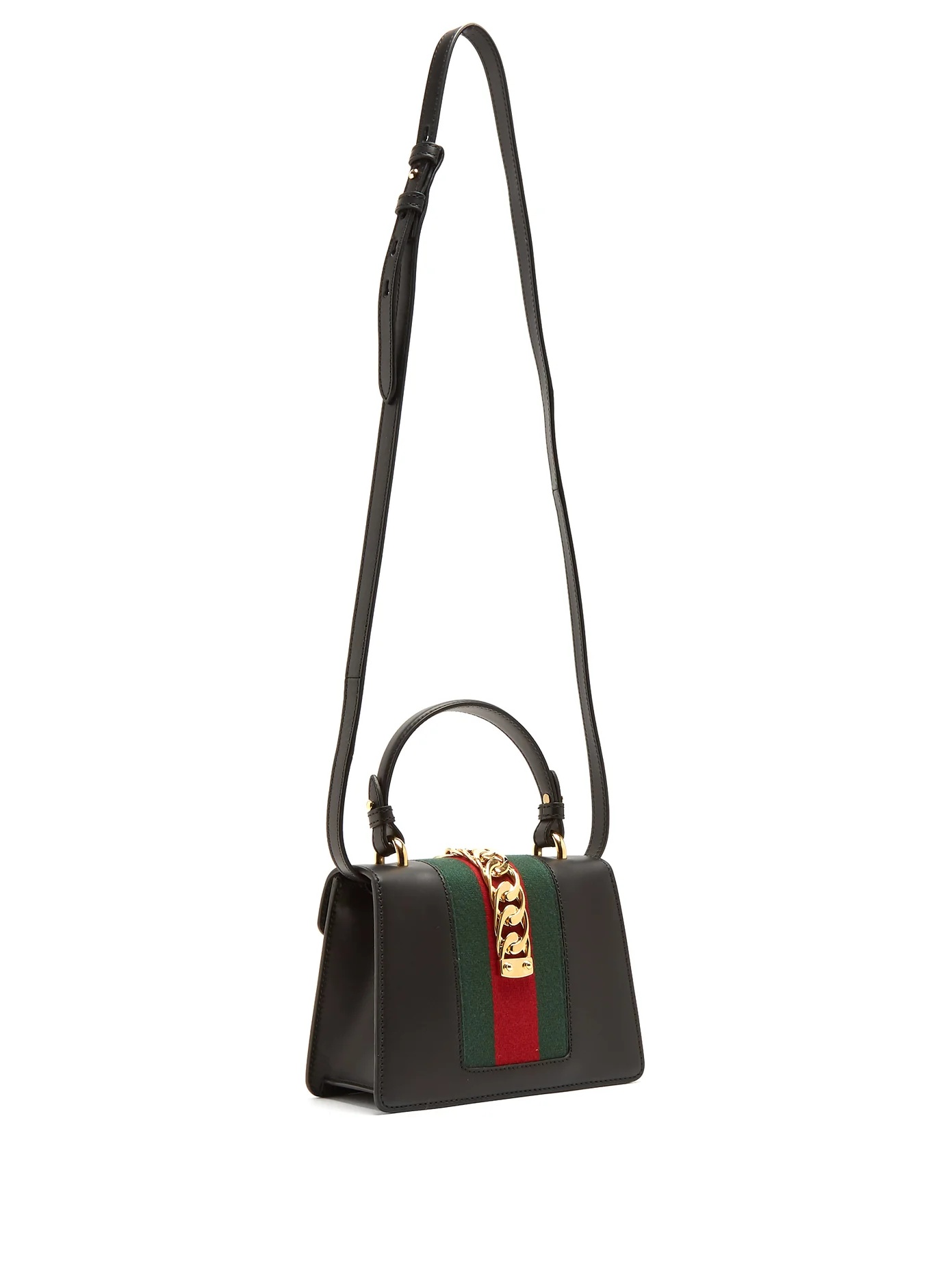 Sylvie mini leather cross-body bag - 4