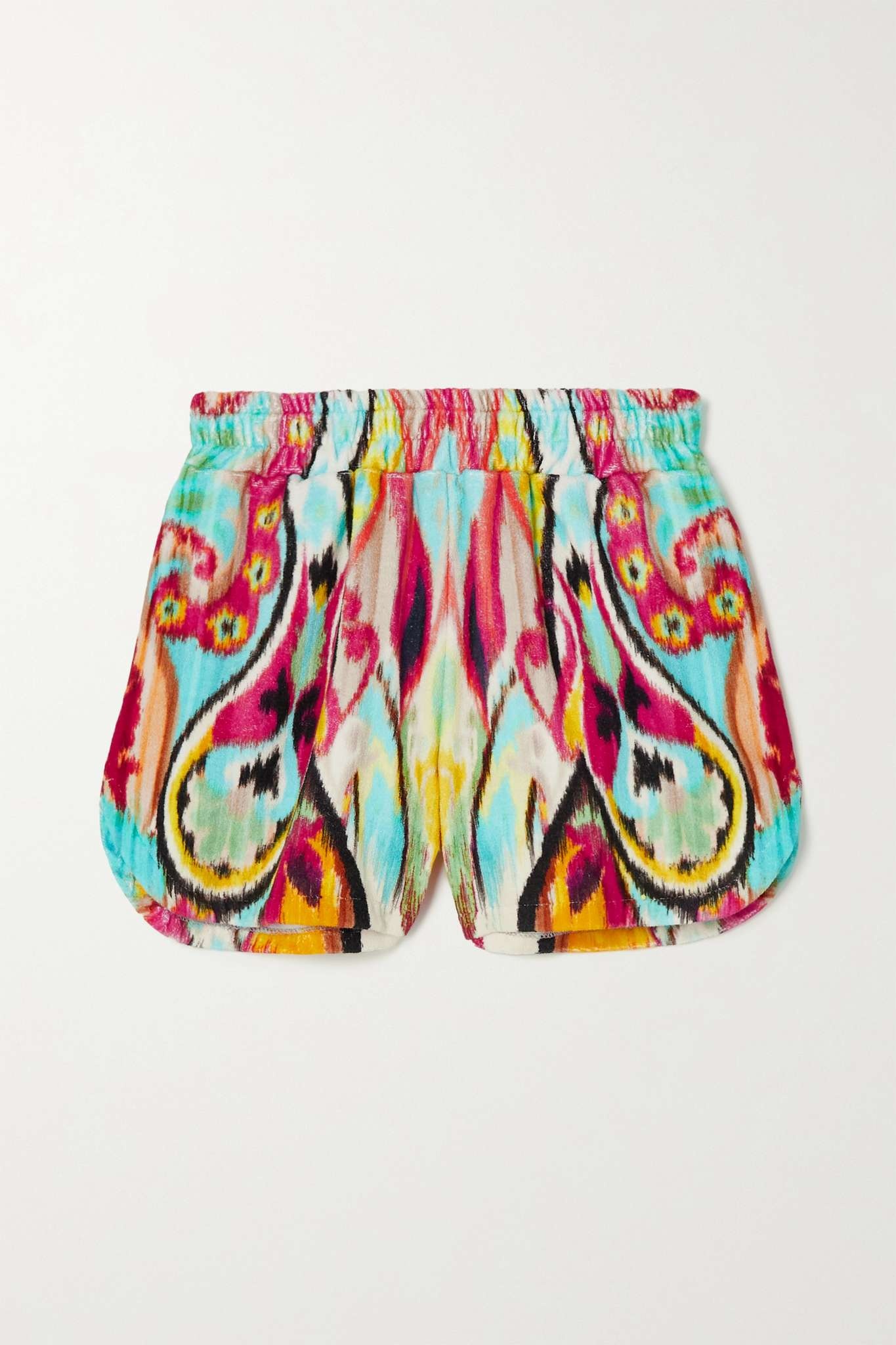 Printed cotton-terry shorts - 1