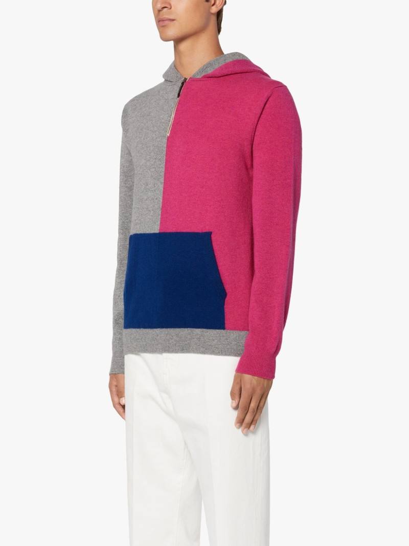 DOUBLE AGENT PINK WOOL HOODED SWEATER | GKM-201 3