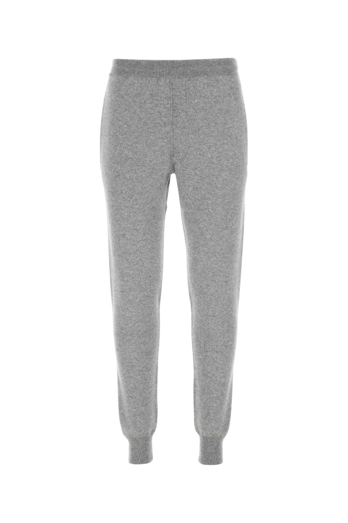 Prada Men Melange Grey Stretch Cashmere Blend Joggers - 1