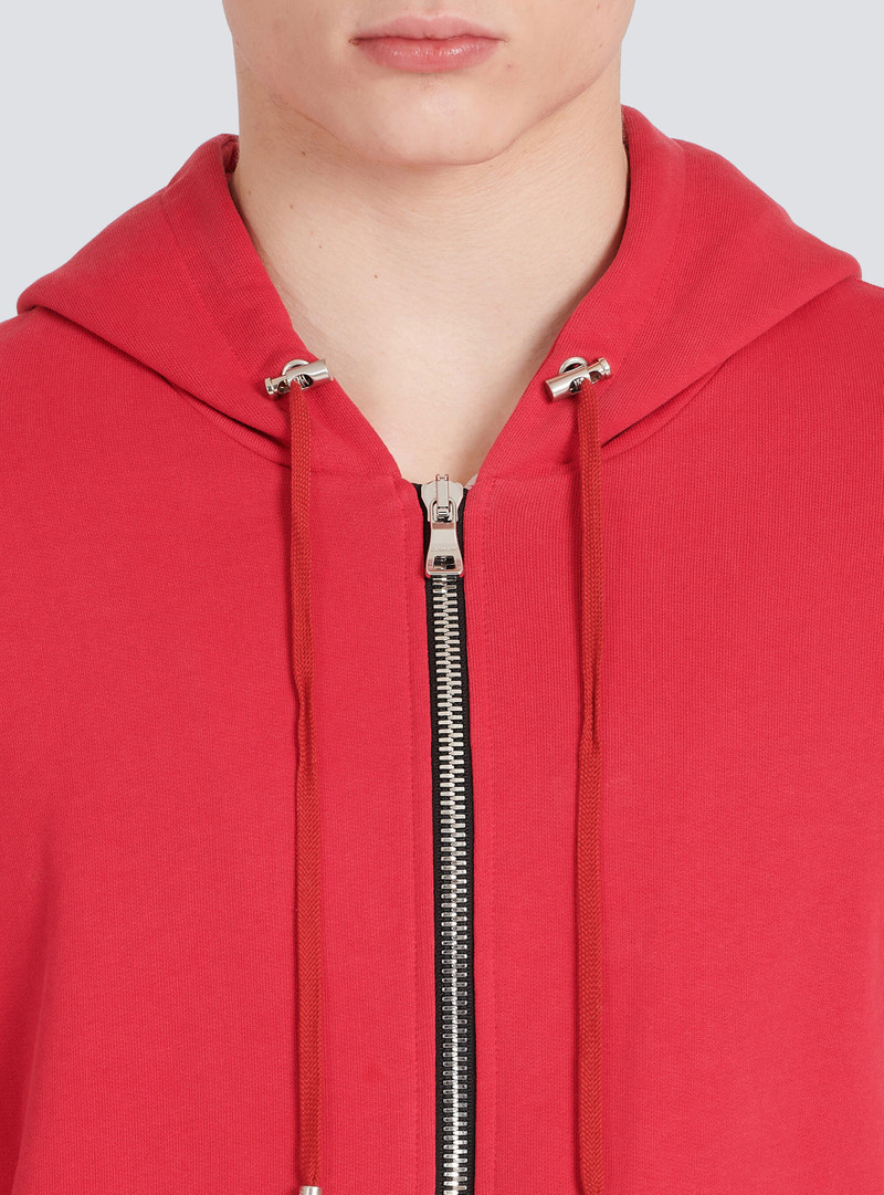 Eco-designed cotton sweatshirt with Balmain logo print 7