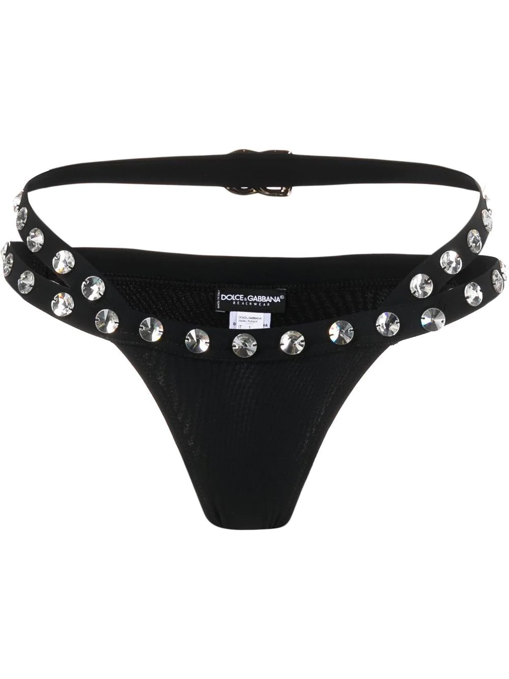 crystal-embellished bikini bottoms - 1