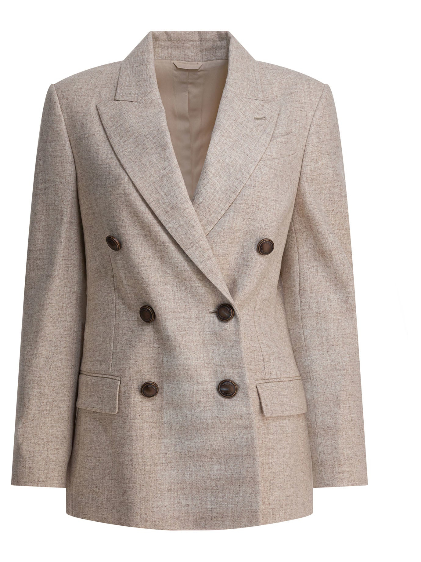 Brunello Cucinelli Women Wool And Cashmere Twill Flannel Blazer - 1