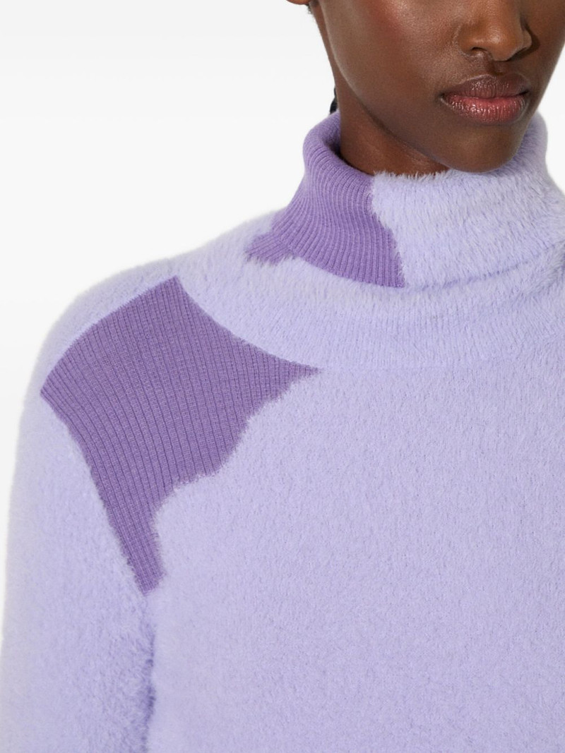 roll-neck panelled sweater 5