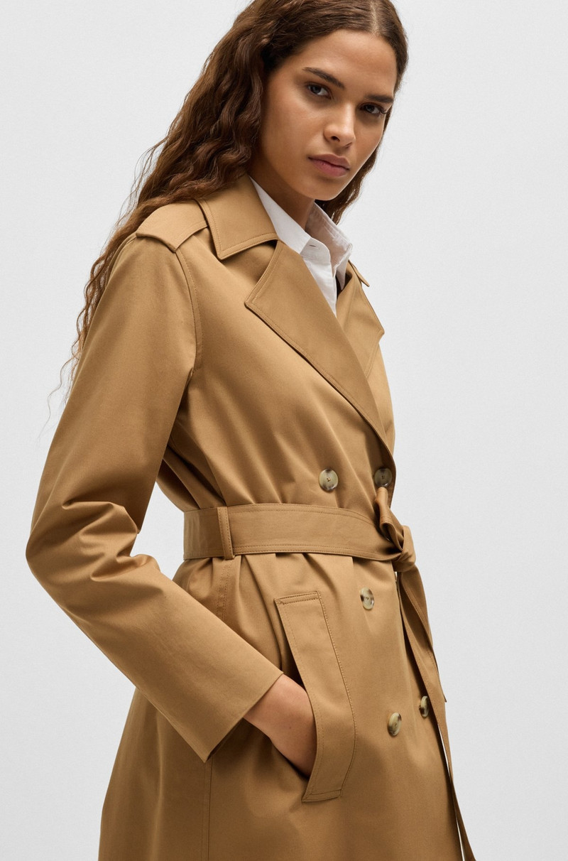 WATER-REPELLENT TRENCH COAT IN STRETCH-COTTON GABARDINE 5