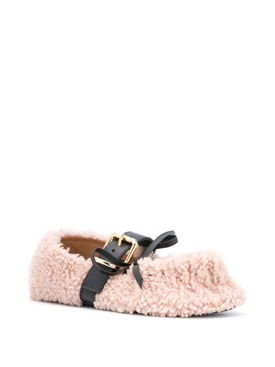 Marni buckled strap ballerinas outlook