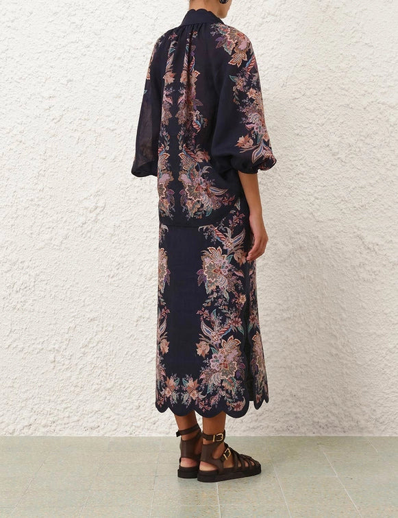 Rhiannon Scallop Midi Skirt - 4