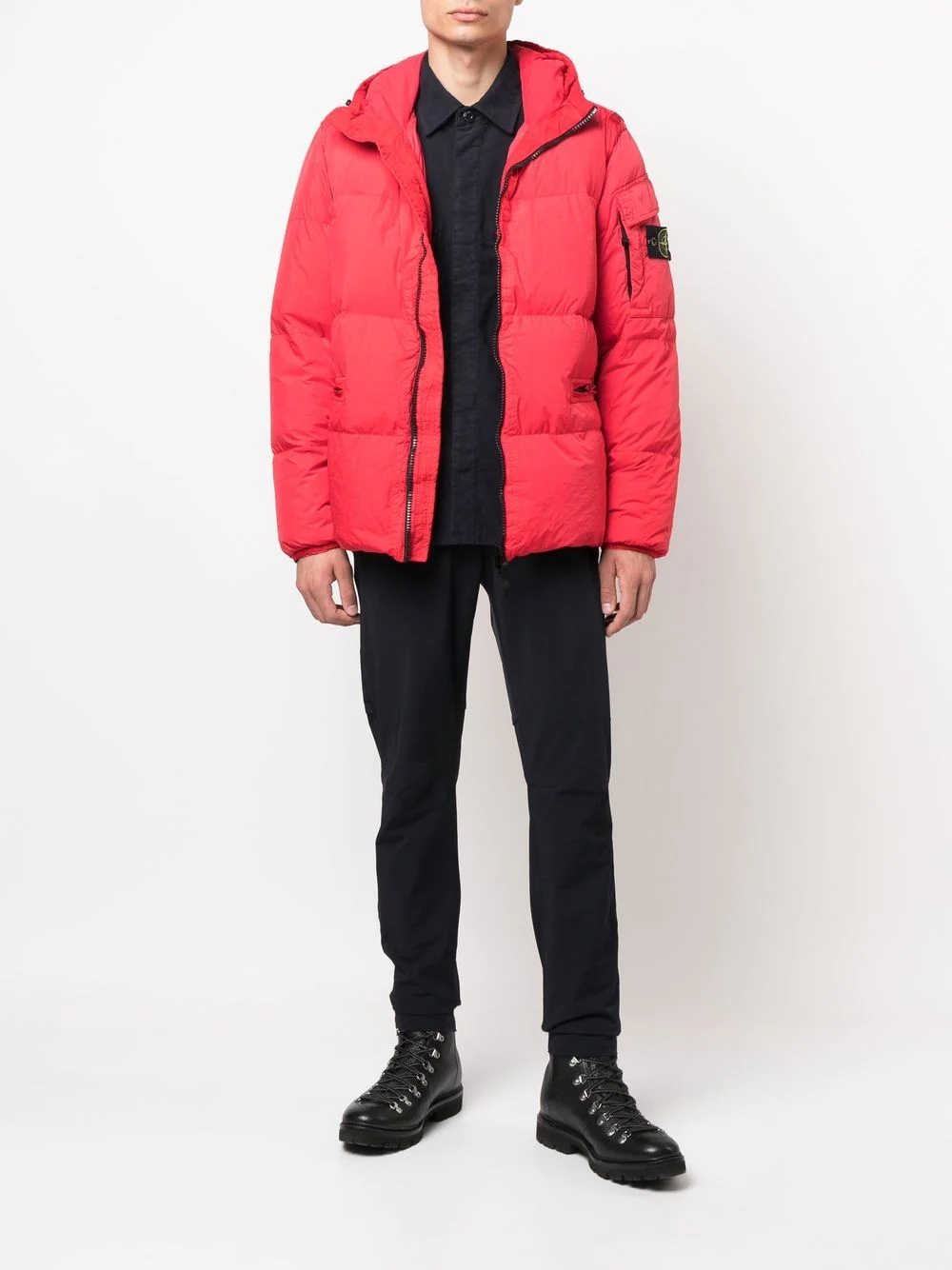 Compass-patch puffer jacket - 2