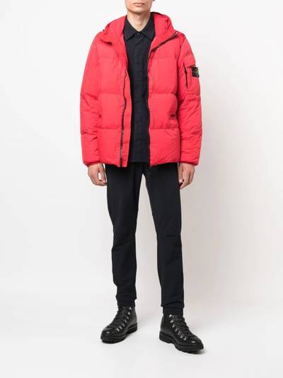 Stone Island Compass-patch puffer jacket outlook