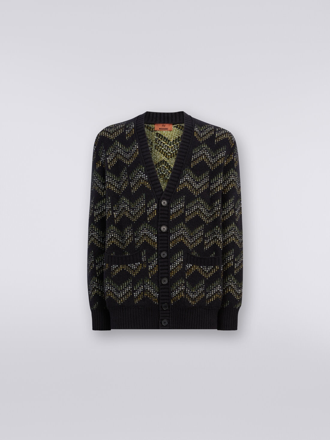 Cotton blend V-neck cardigan - 1