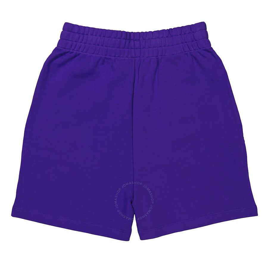 Moschino Couture Purple Logo Embroidered Track Shorts - 2