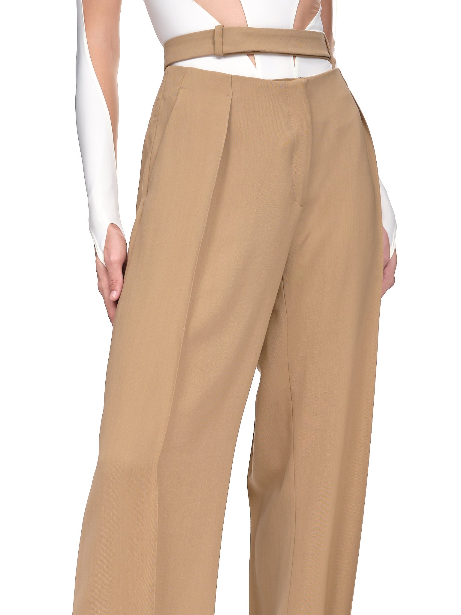 Belted Fluid Trousers - 4