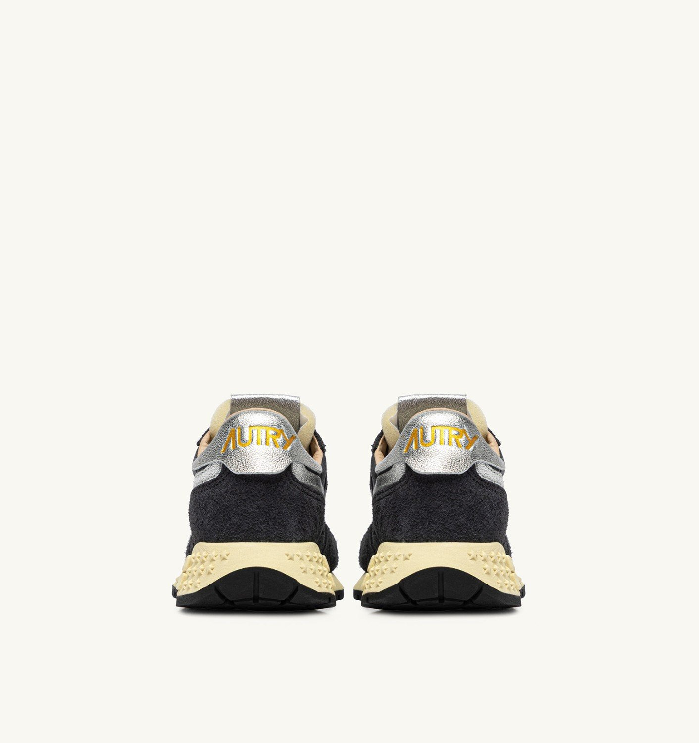 REELWIND LOW SNEAKERS IN CARBON AND SILVER TONE NYLON SUEDE AND LEATHER - 3