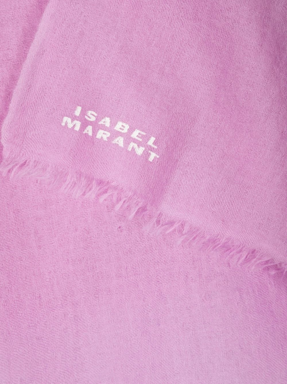 logo-jacquard frayed-edge scarf - 3