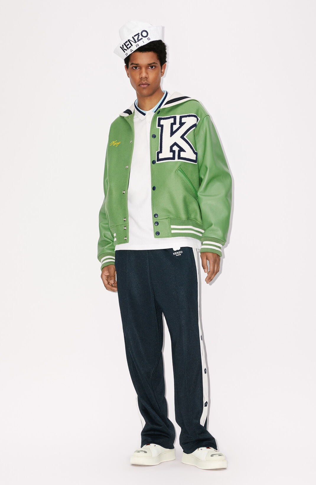 'Sailor Varsity' wool and leather jacket - 3