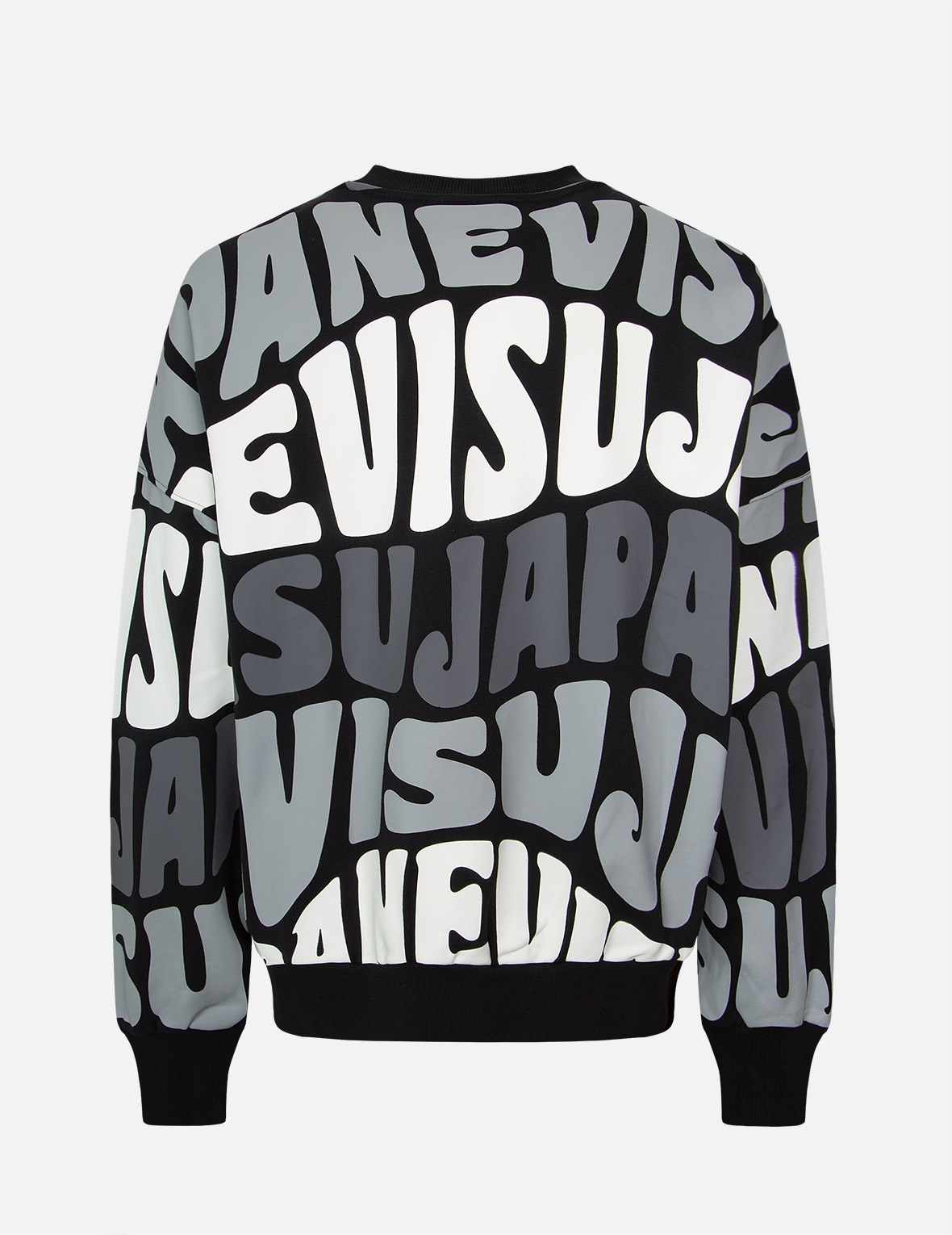 ALLOVER WAVY TEXT PRINT SWEATSHIRT - 2