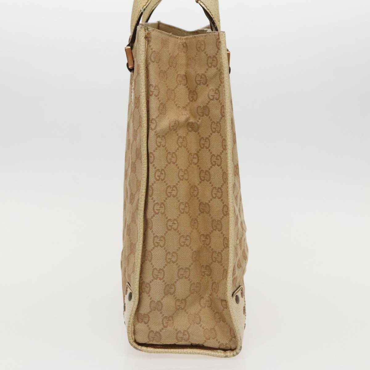 GUCCI GG Canvas Tote Bag Beige Gold - 4