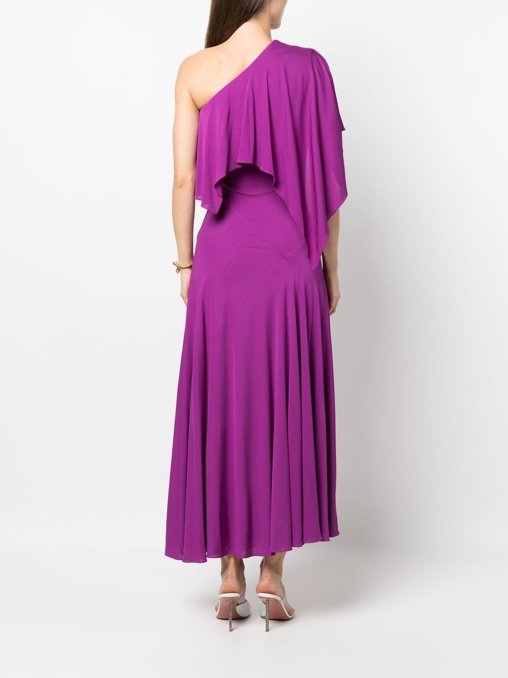 draped one-shoulder dress - 4