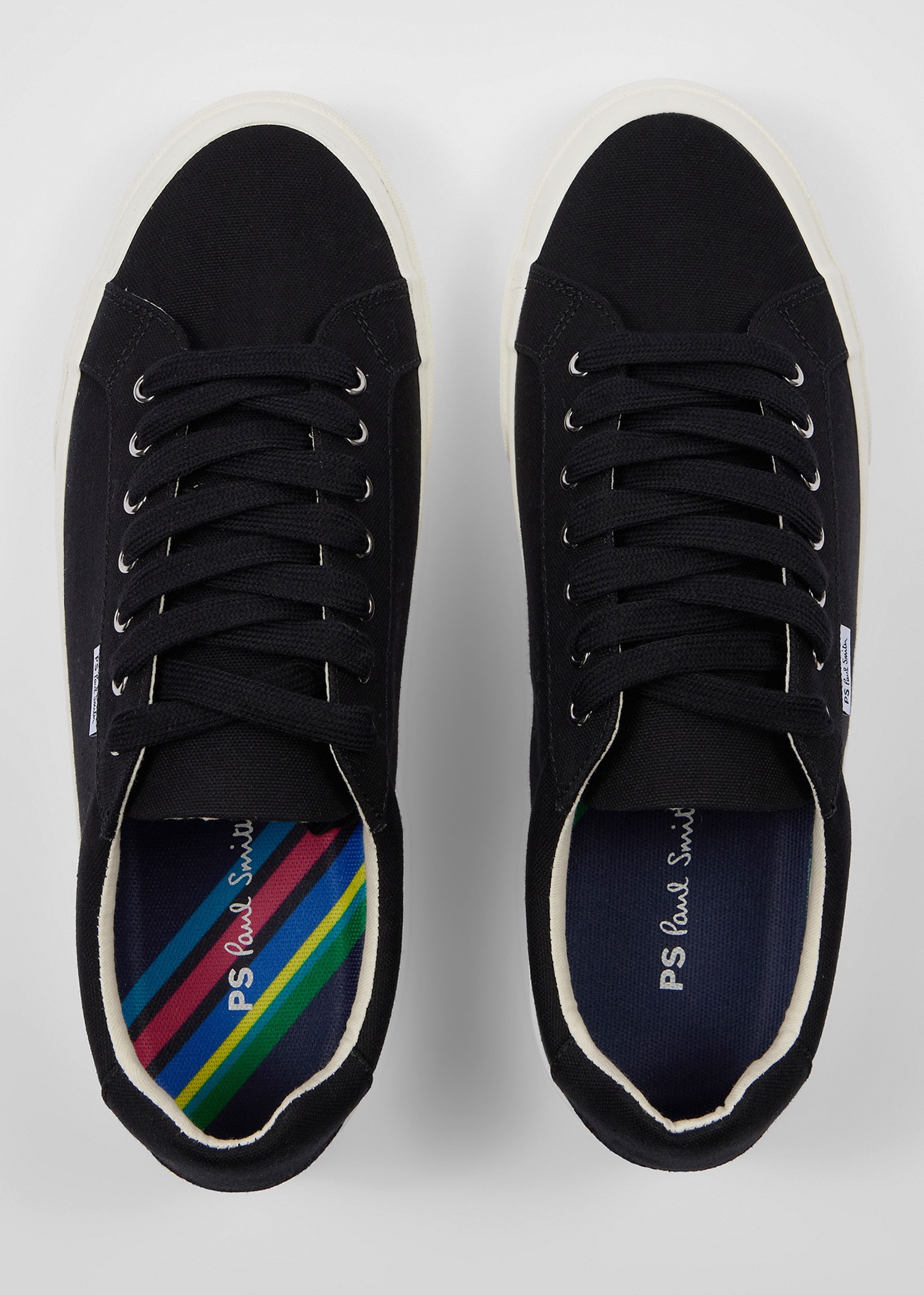 Black Canvas 'Amos' Trainers - 3
