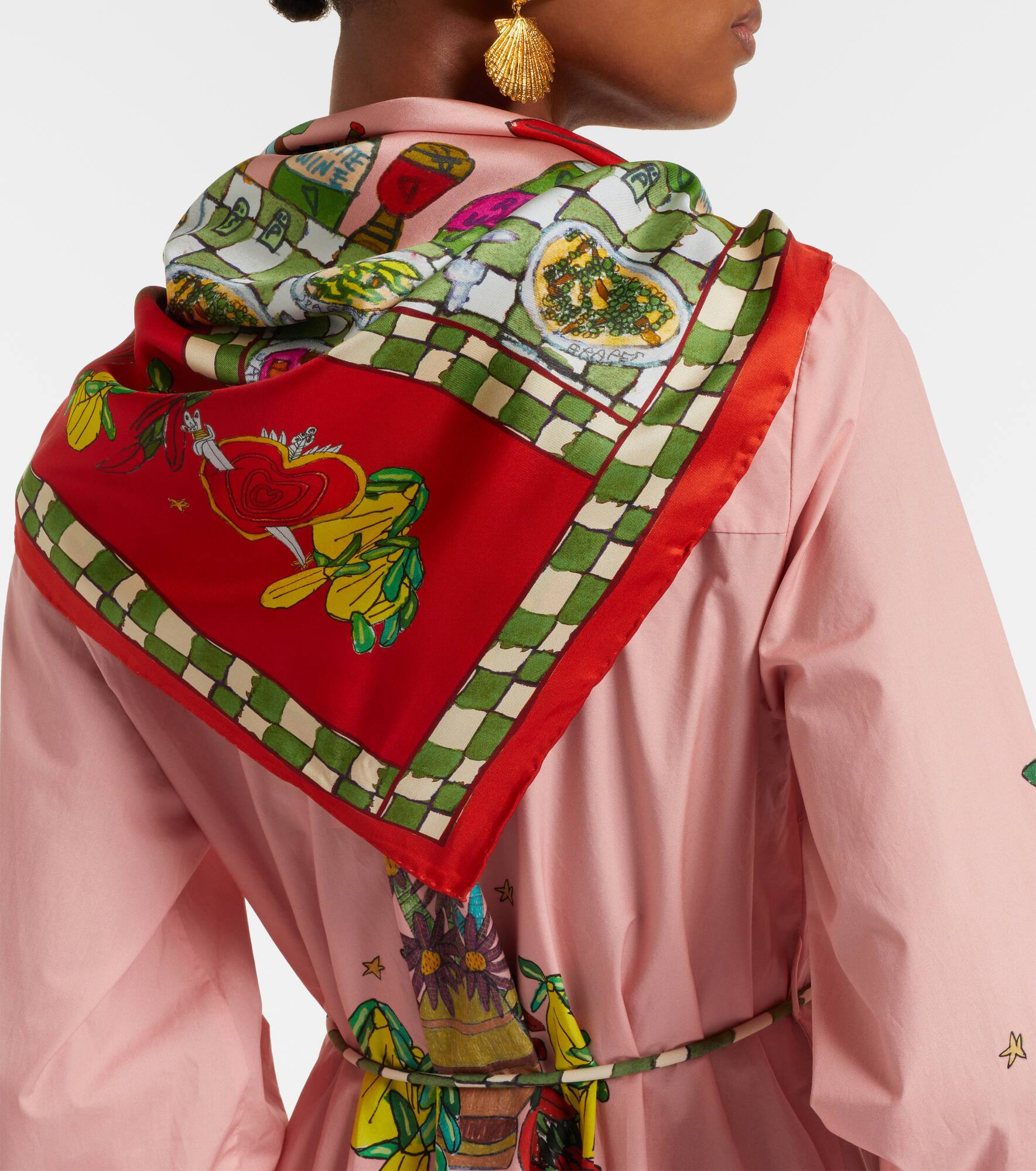 x Greg Sindel Contessa printed silk scarf - 3