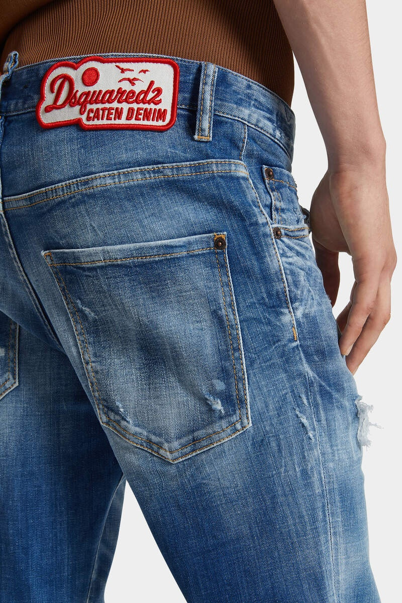 MEDIUM SMALL HOLE WASH SKATER JEANS 6
