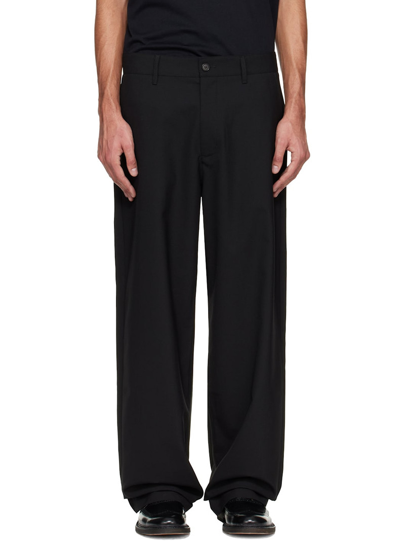 Black Wide-Leg Suit Trousers 1