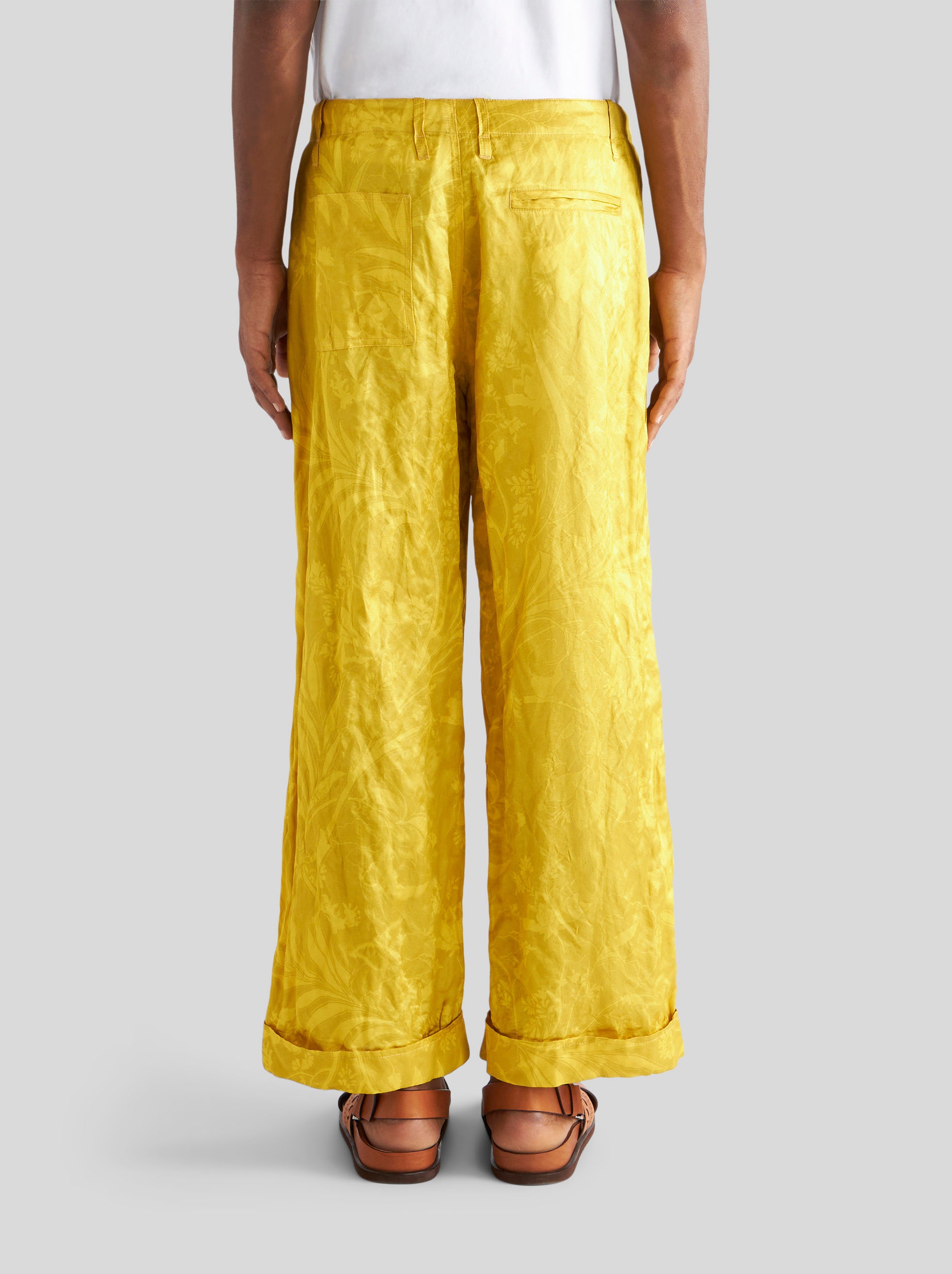 LEAFY PRINT TROUSERS - 4