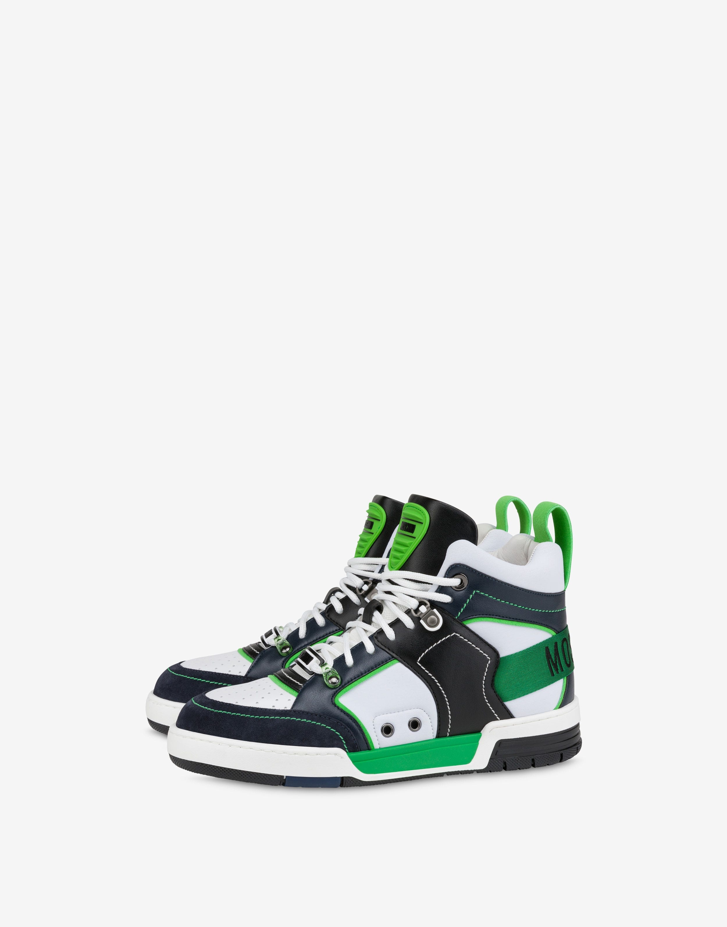 STREETBALL CALFSKIN HIGH-TOP SNEAKERS - 1
