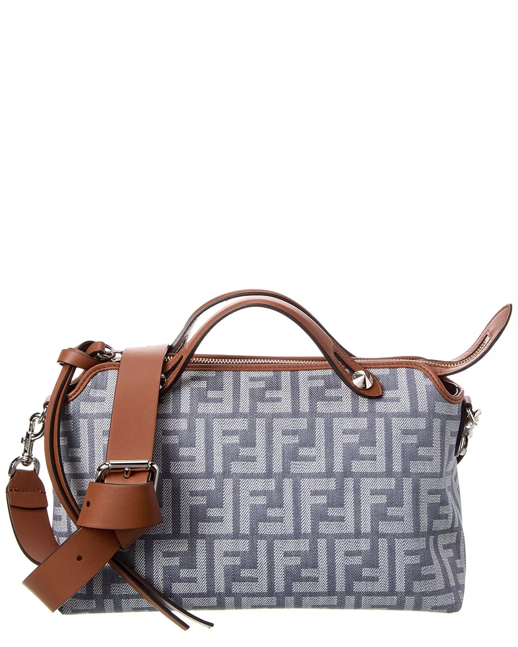 FENDI By The Way Soft Medium FF Denim & Leather Shoulder Bag - 1