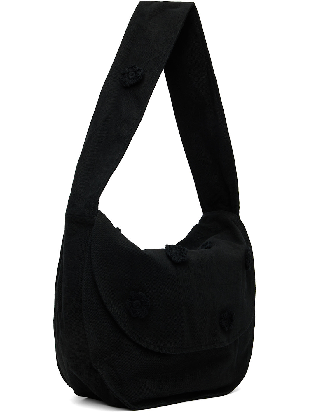 Black Daisy Messenger Bag - 2