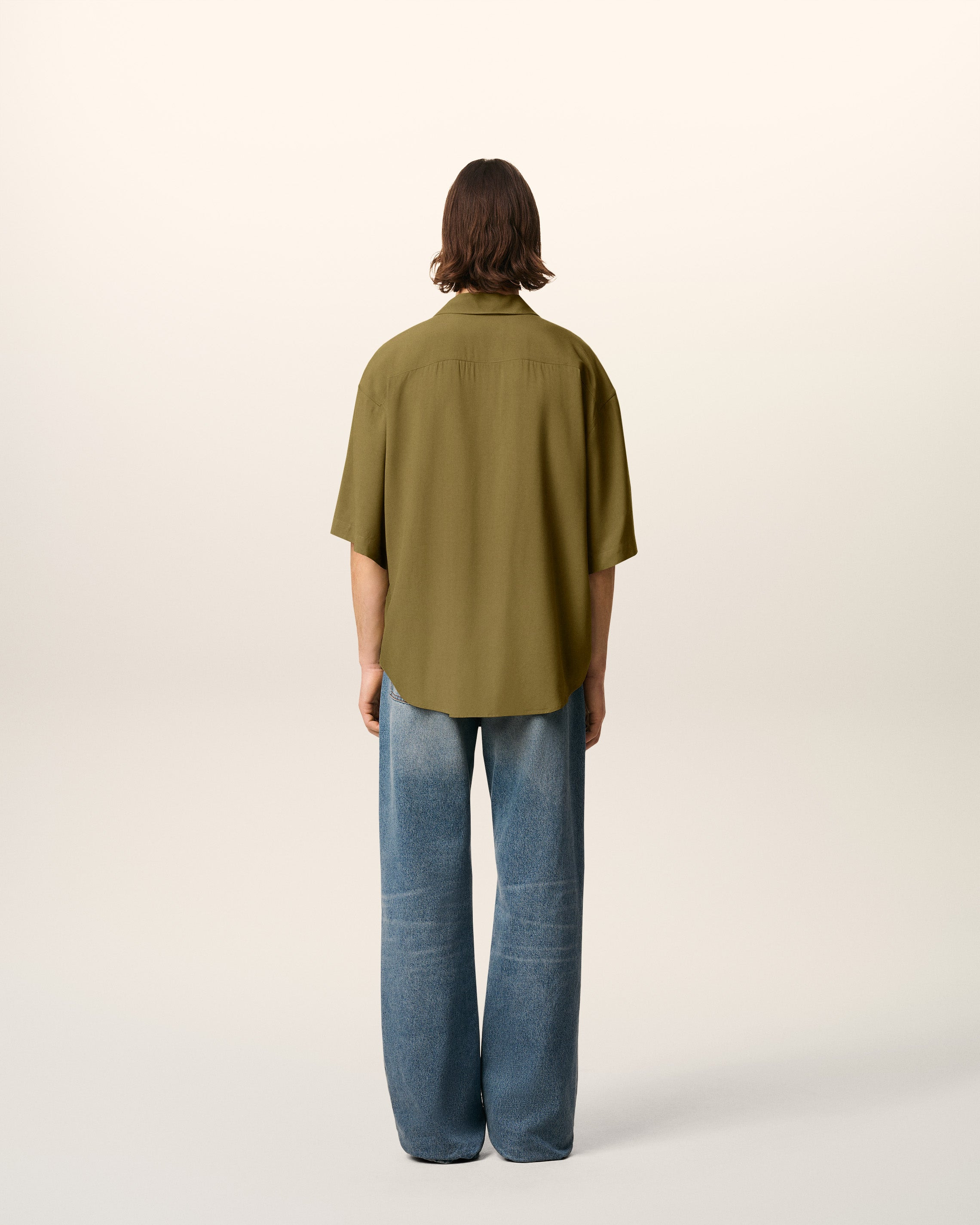 GREEN AMI CAMP SHORT SLEEVED SHIRT - 5