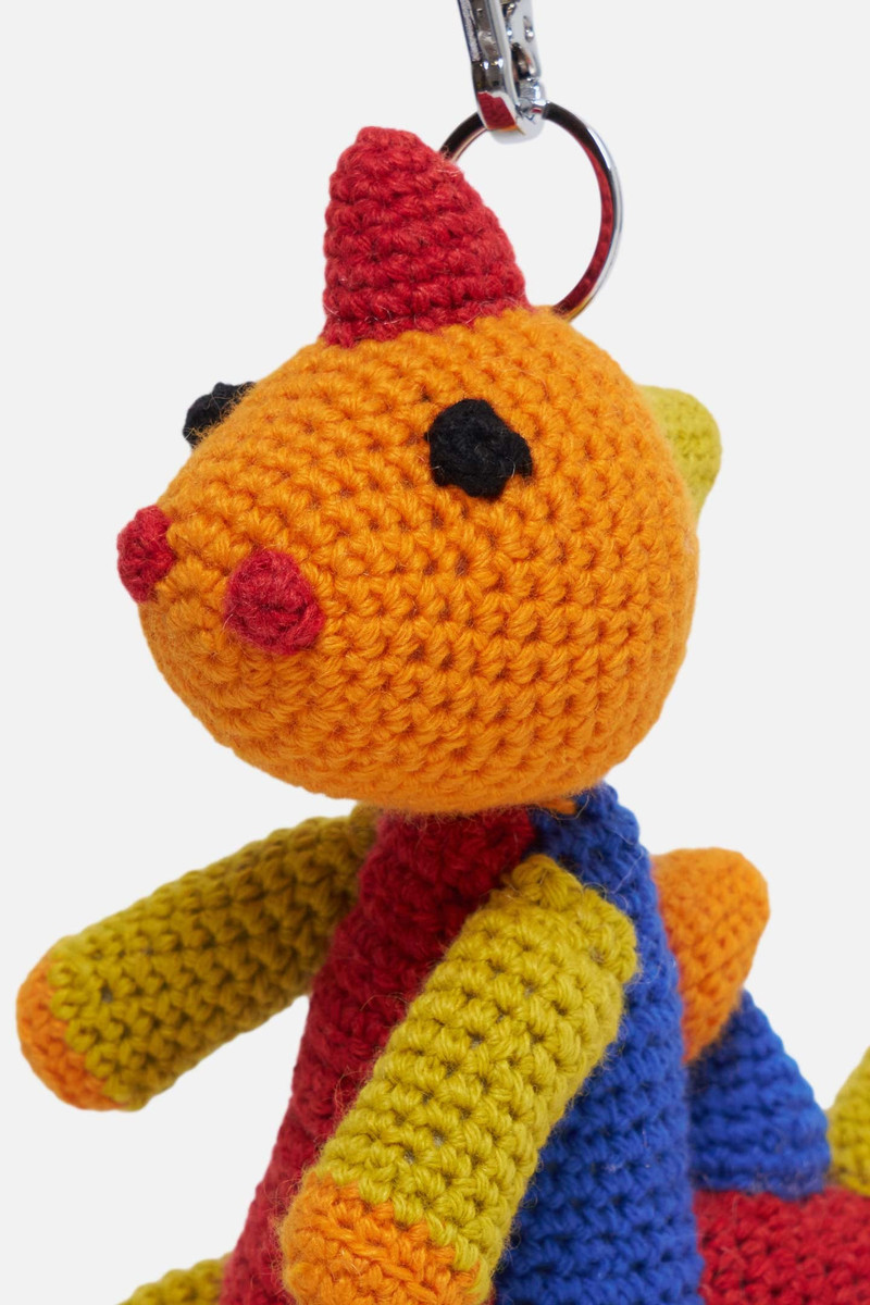 The Elder Statesman CROCHET DINOSAUR KEYCHAIN CHARM outlook