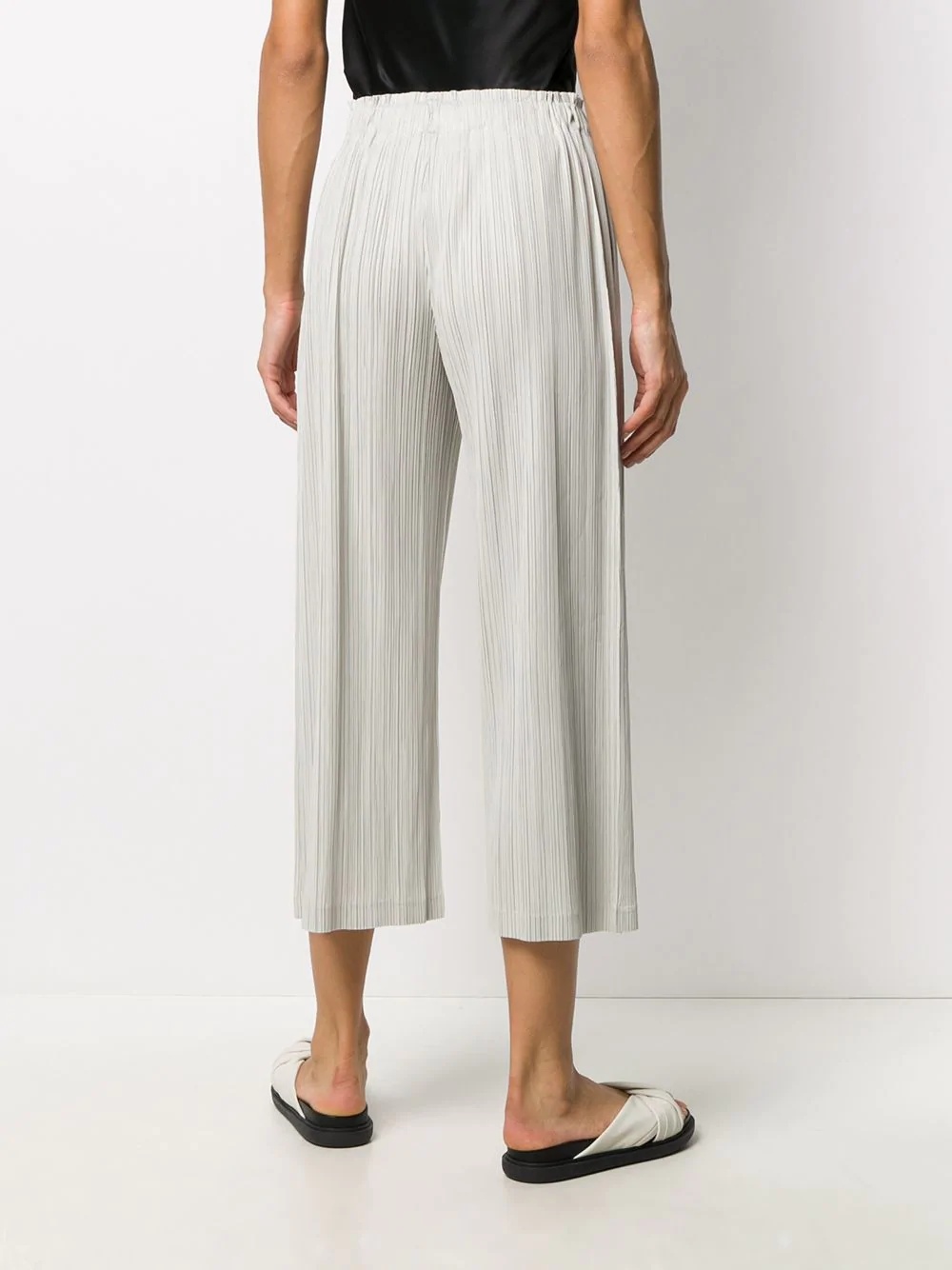 cropped plissé trousers - 4