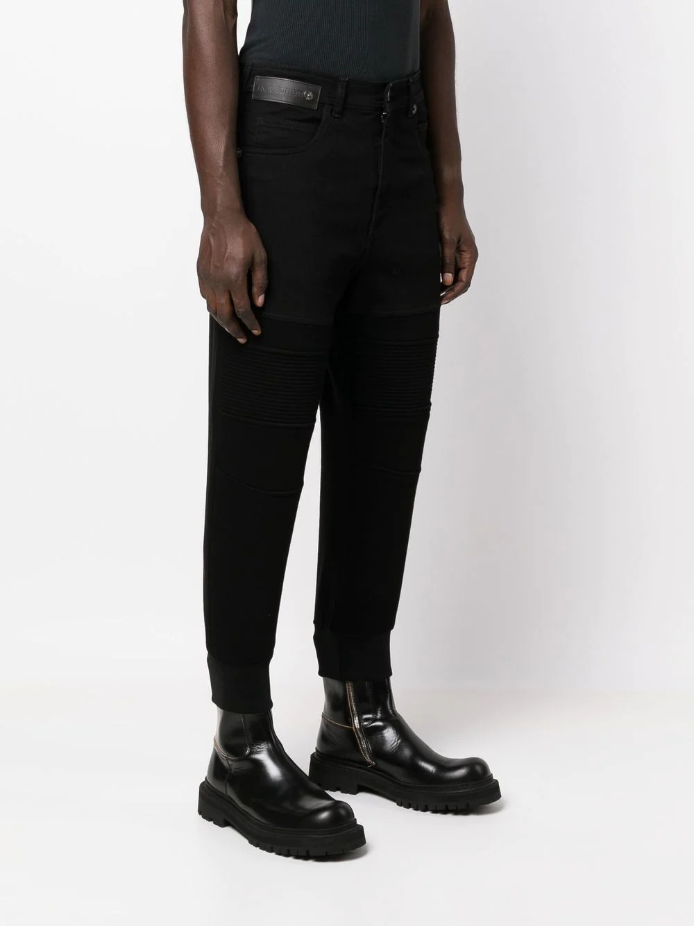 hybrid denim track trousers - 3