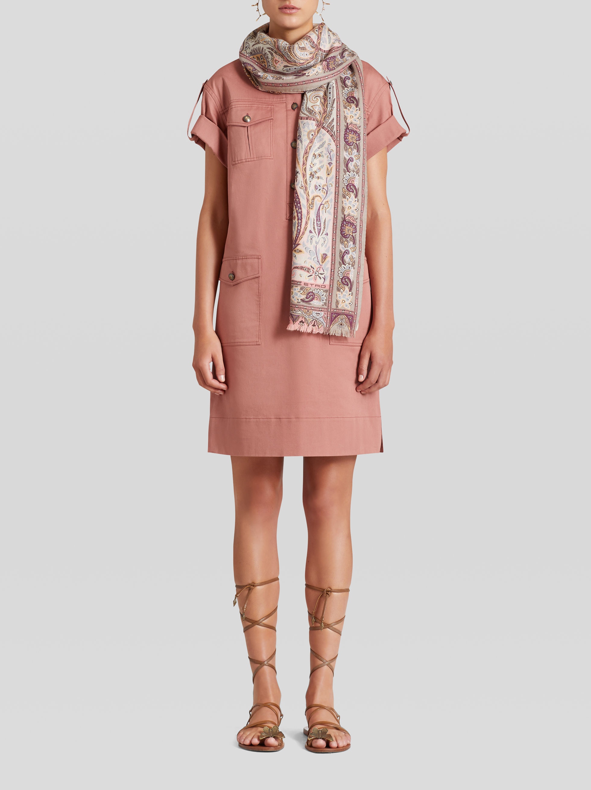 FLORAL PAISLEY CASHMERE AND SILK SCARF - 2