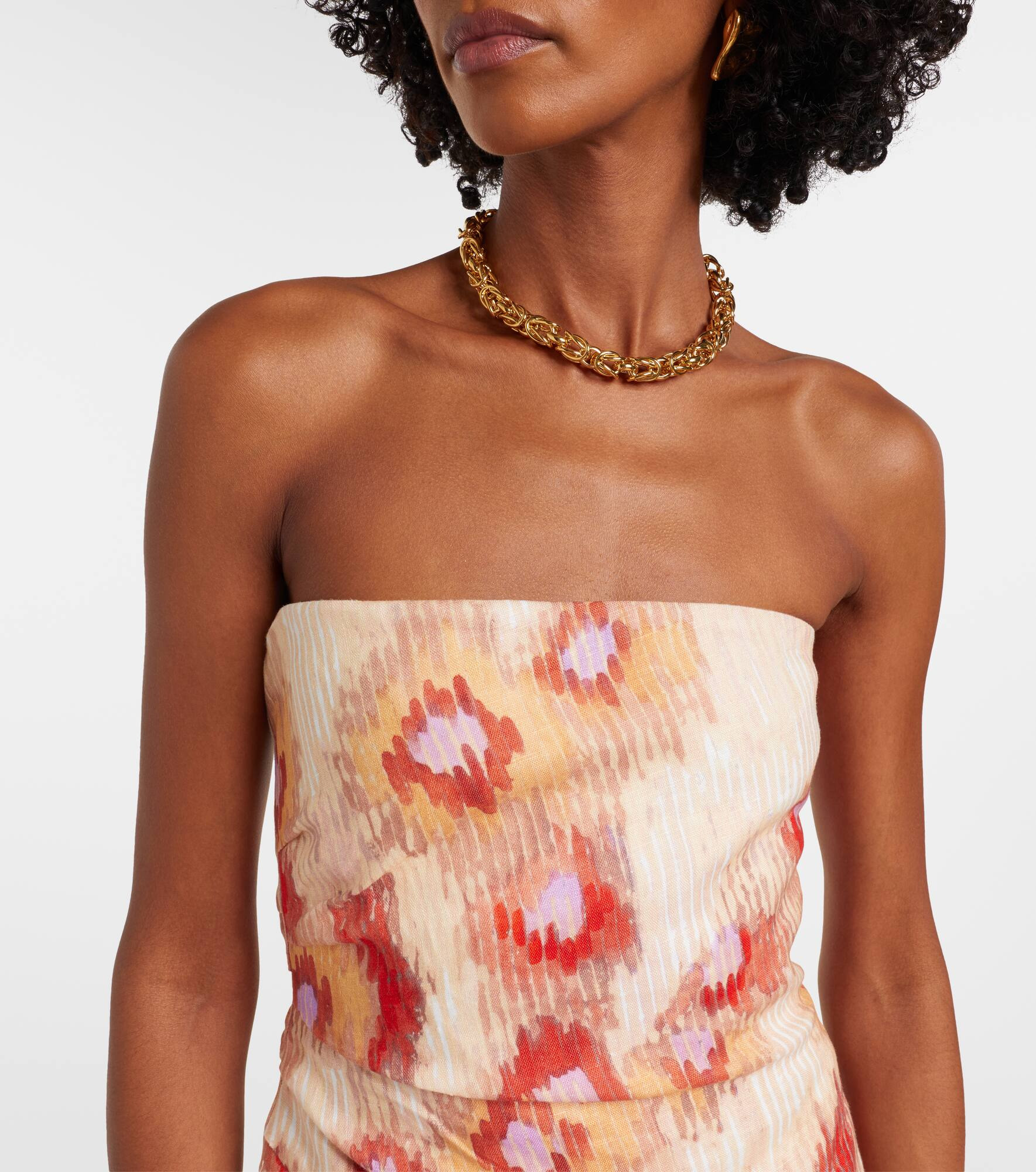 Fiorella floral linen minidress - 4