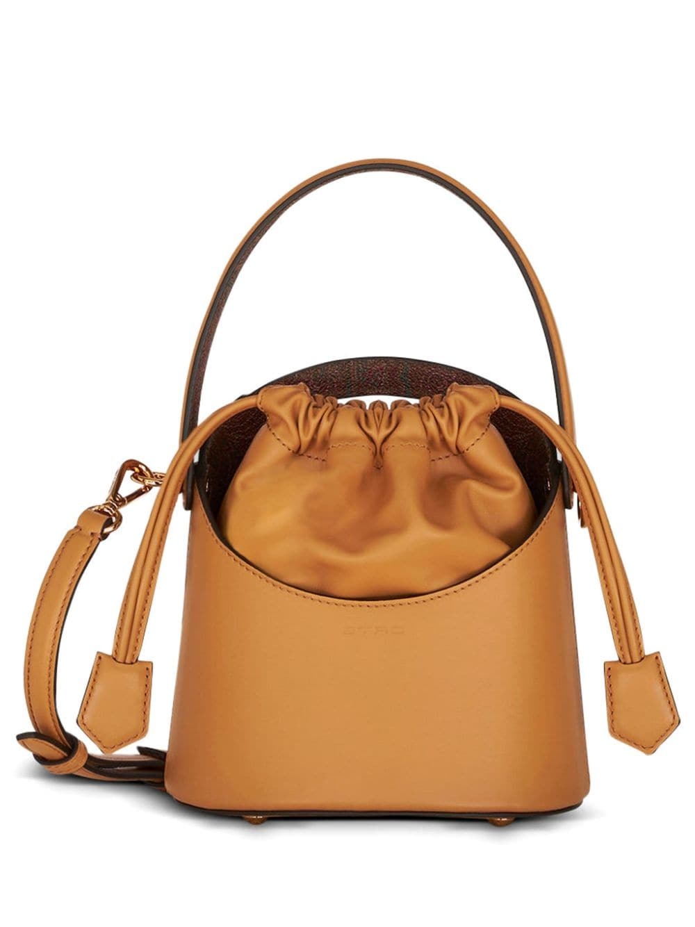 mini Saturno leather bucket bag - 1