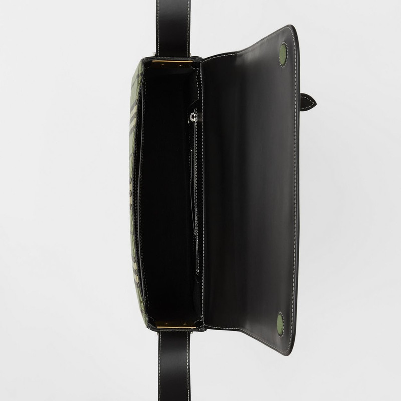 Small Check Cotton Messenger Bag 5