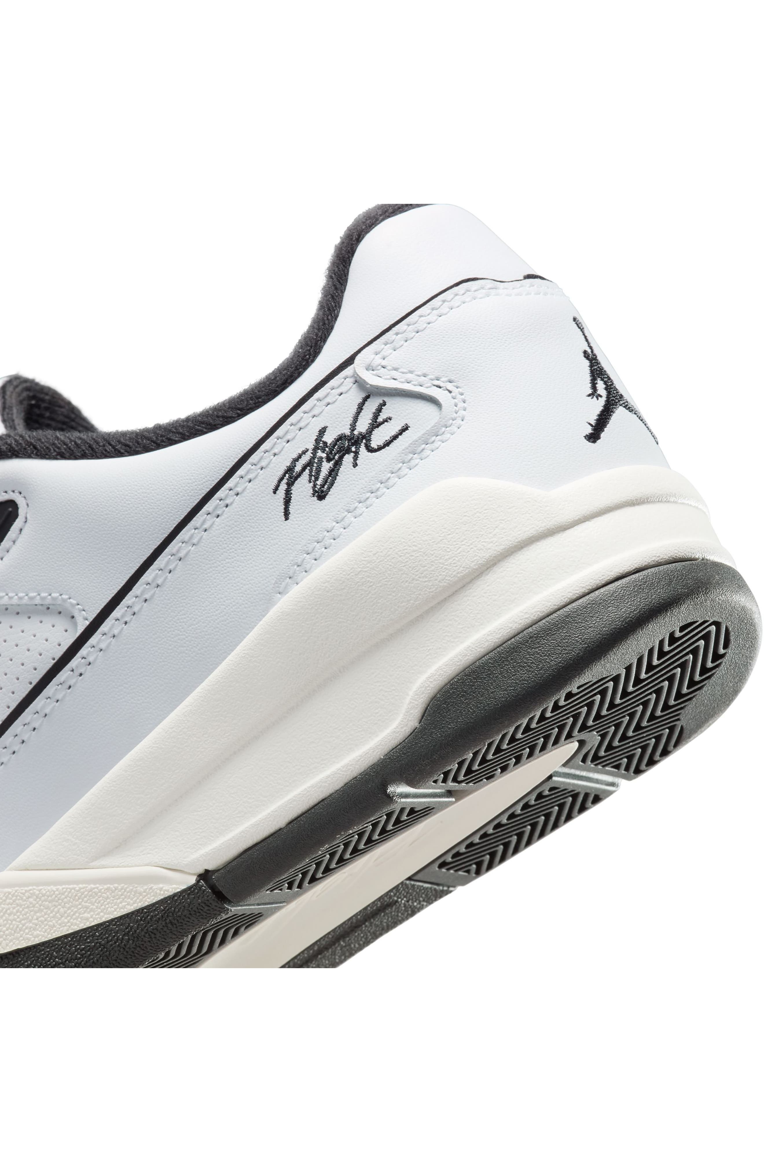 Nike Jordan Flight Court Sneaker in White/Black/Sail at Nordstrom - 7