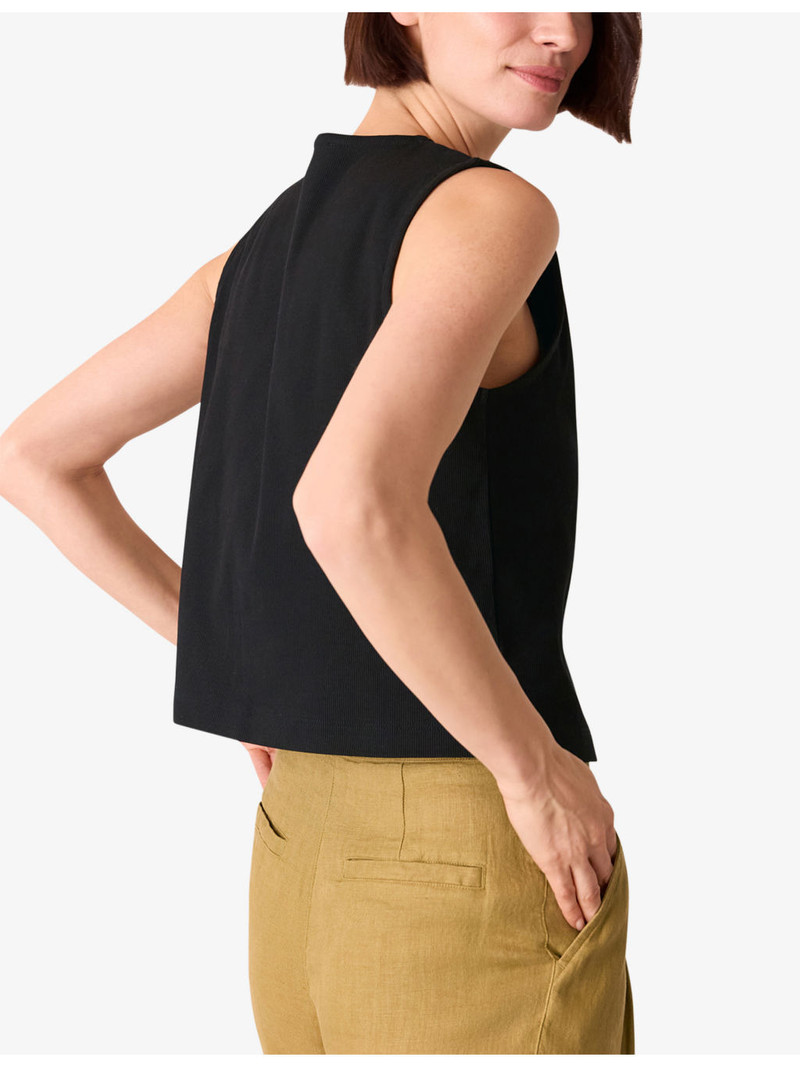 V-Neck Ribbed-Knit Stretch-Cotton Tank Top 4