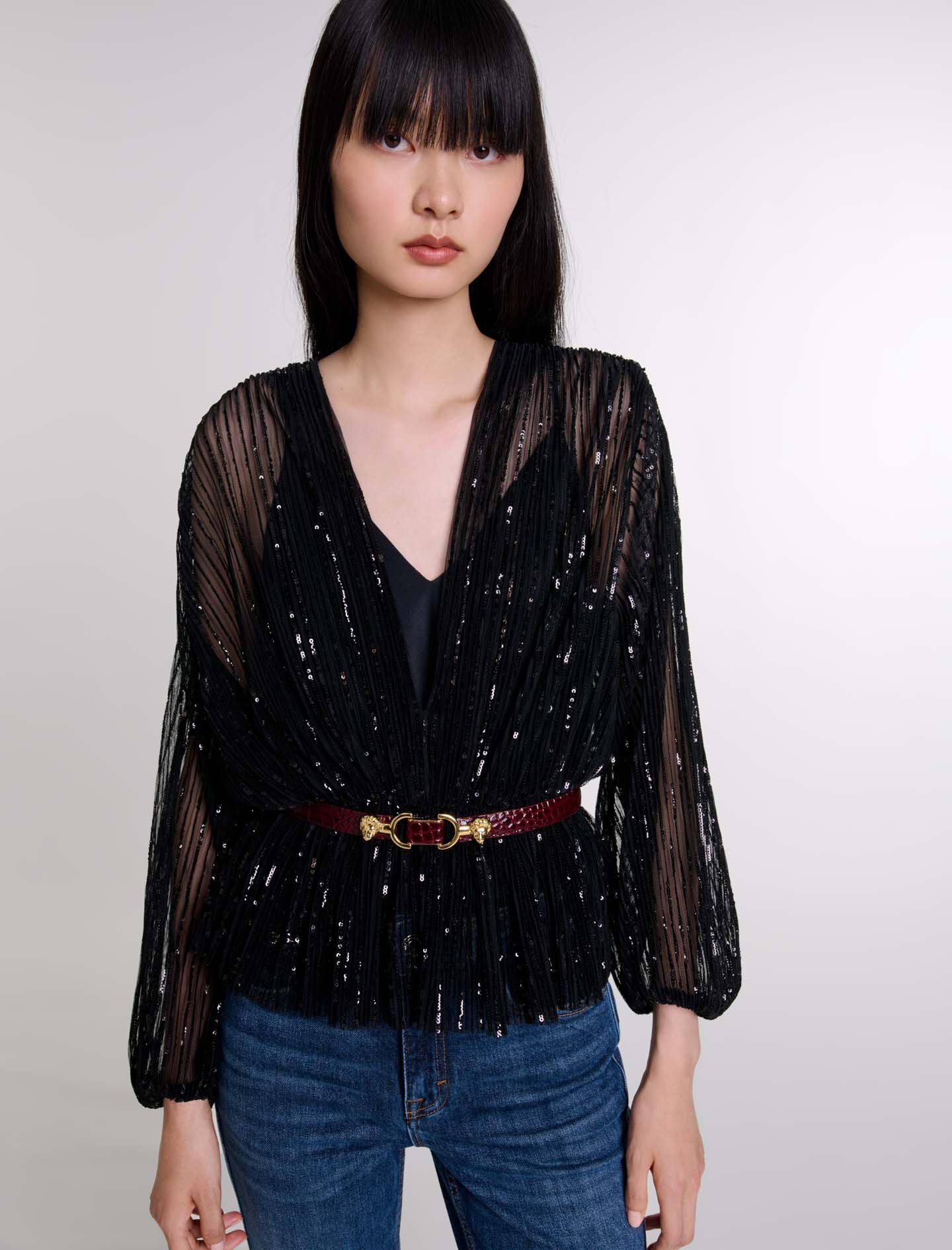 Belted sequin top - 5