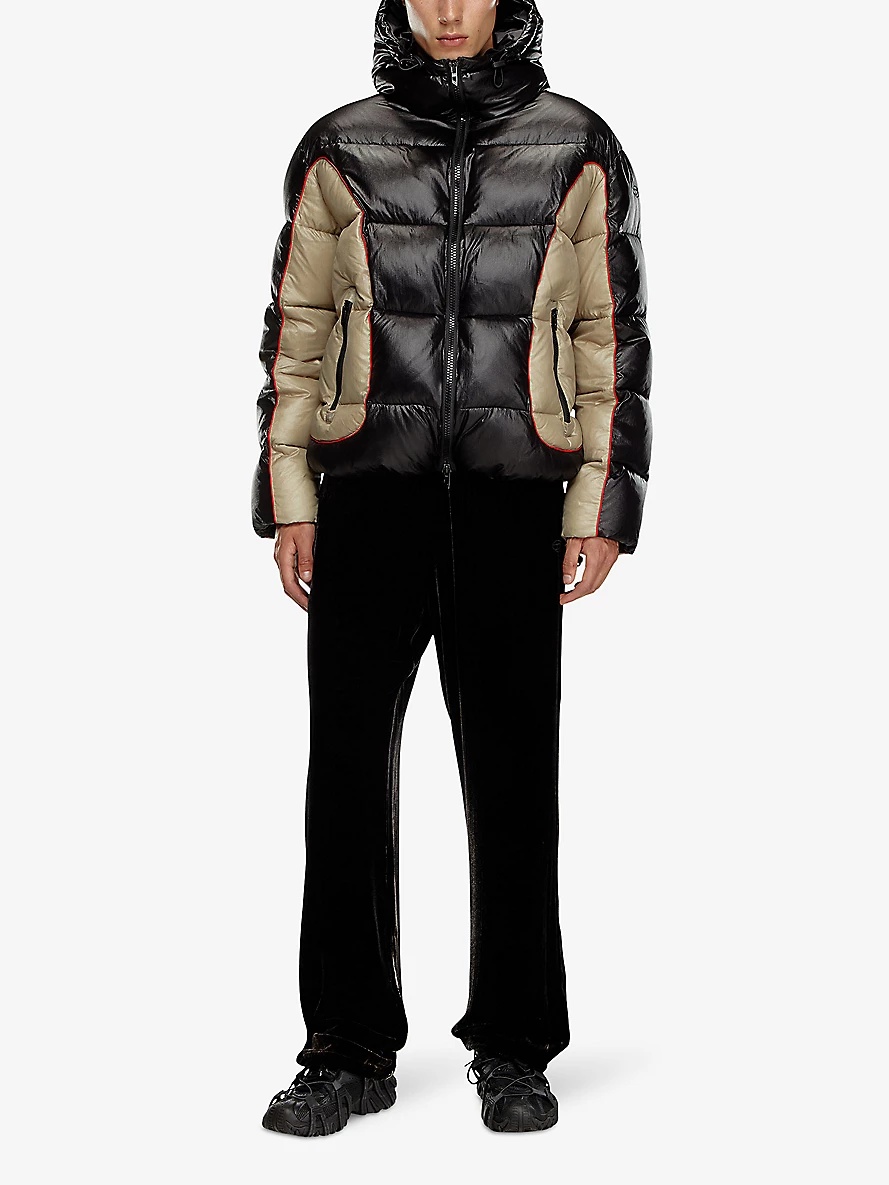 Diesel W-Ostend hooded shiny-ripstop puffer jacket selfridges