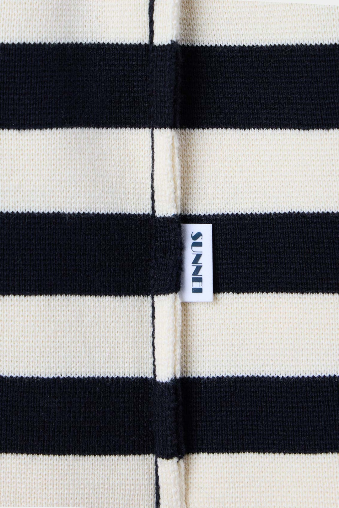 KNITTED LONGSLEEVE TSHIRT / dark blue & white - 4