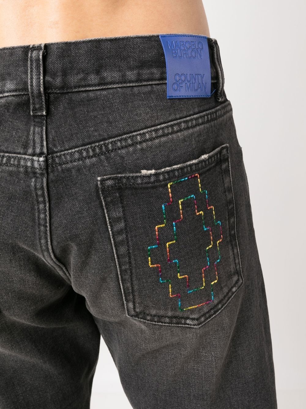 Medium Stone Cross slim-fit jeans - 5
