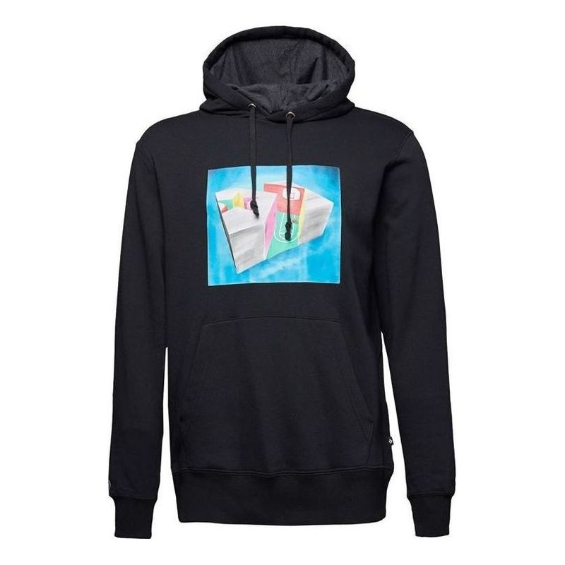 Converse Star Chevron 3D Court Pullover Hoodie 'Black' 10017341-A01 - 1