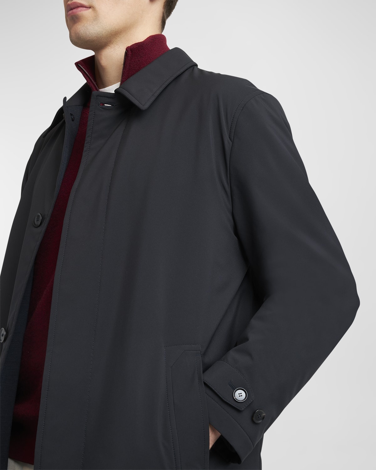 Men's Technical Fabric Car Coat - 7