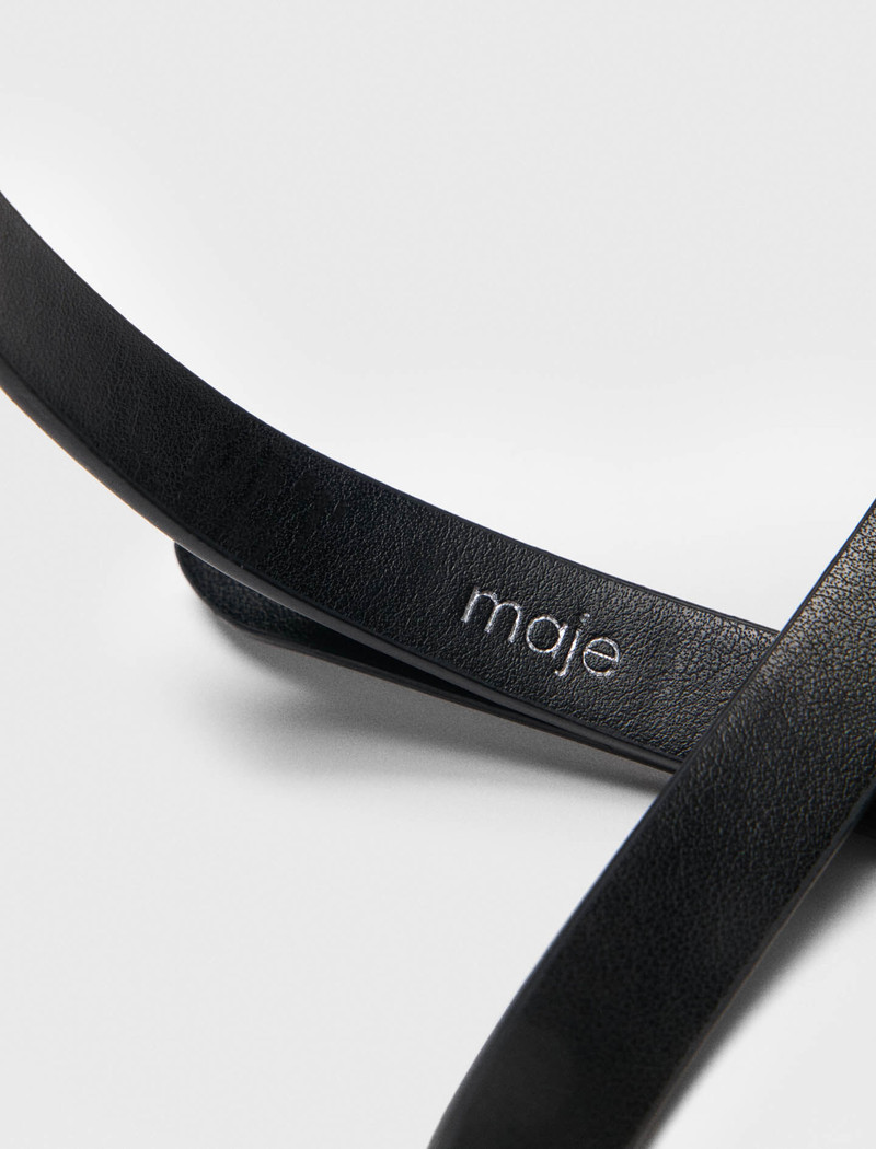 Slim belt with diamanté buckle 7