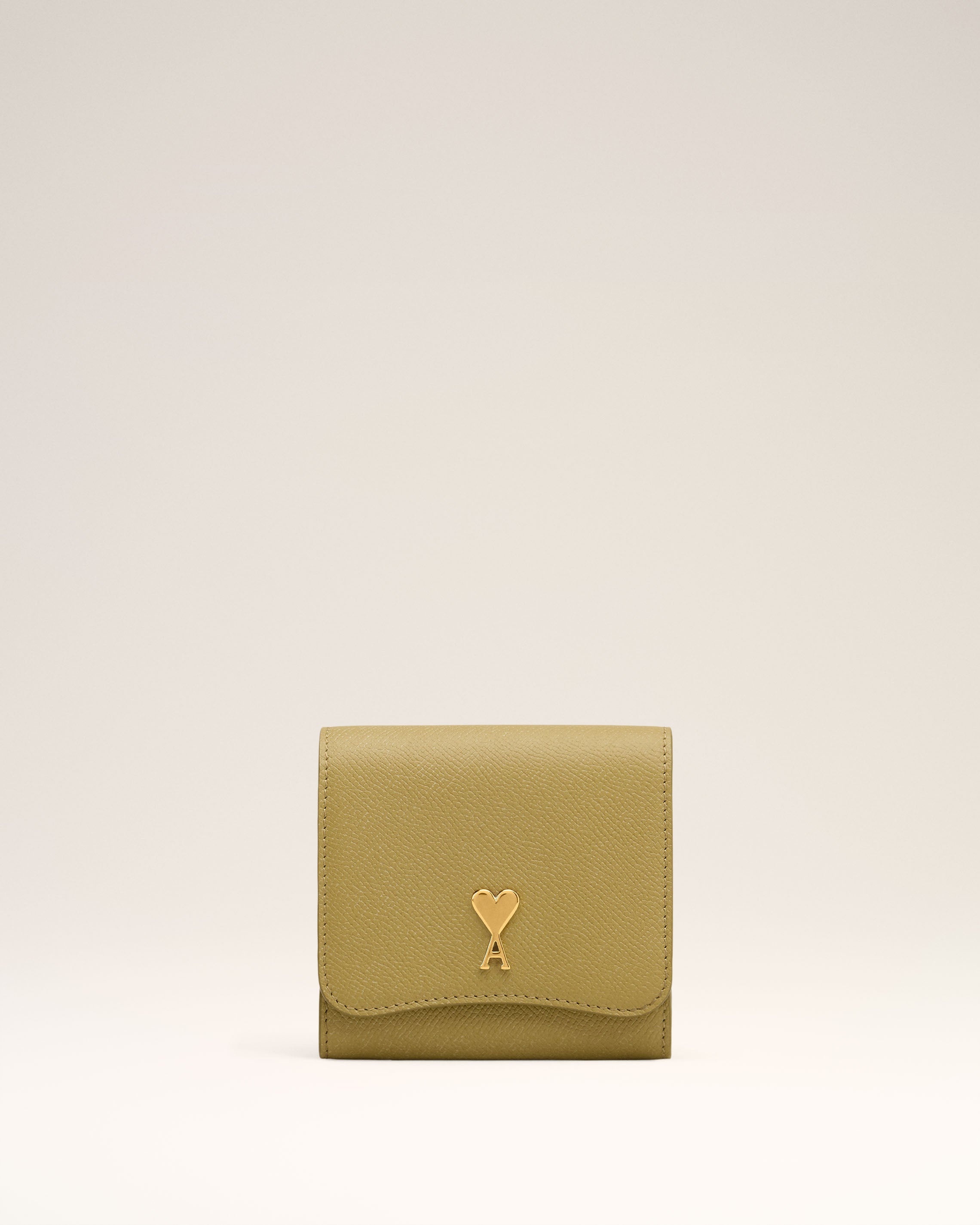YELLOW LEATHER PARIS PARIS COMPACT WALLET - 1