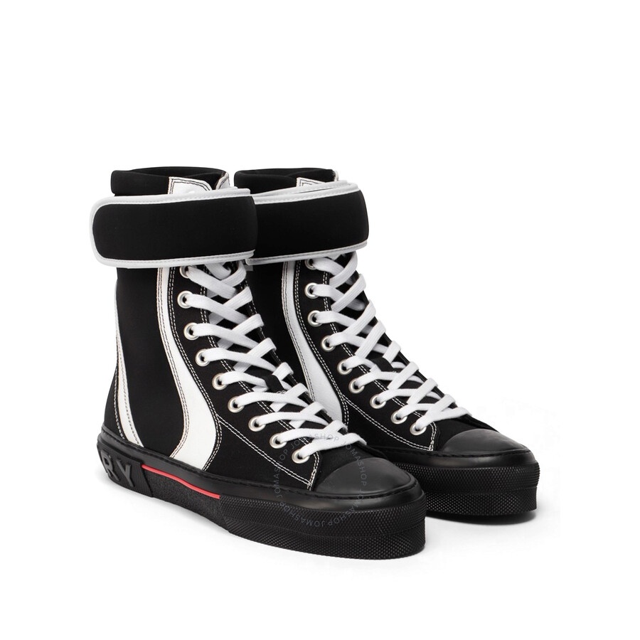 Burberry Men's Black / White Jermaine Sub Contrast Hi-top Sneakers - 2