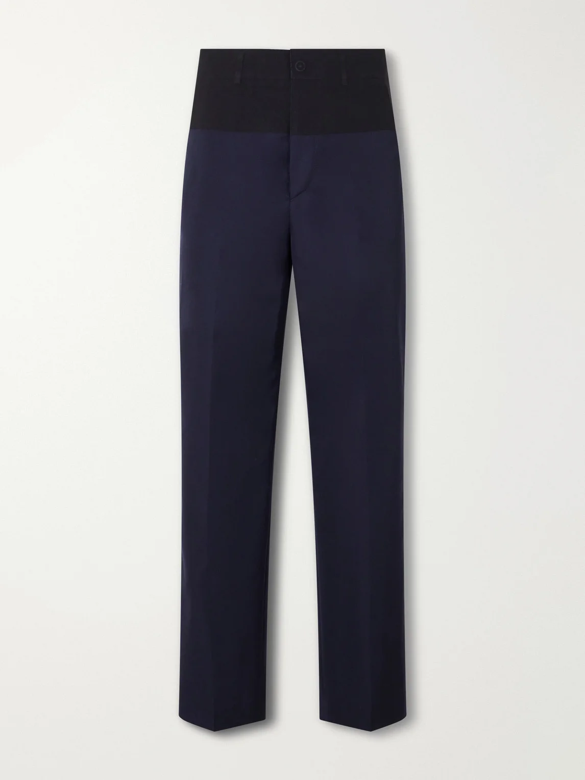 Insertion Straight-Leg Patched Virgin Wool Trousers - 1